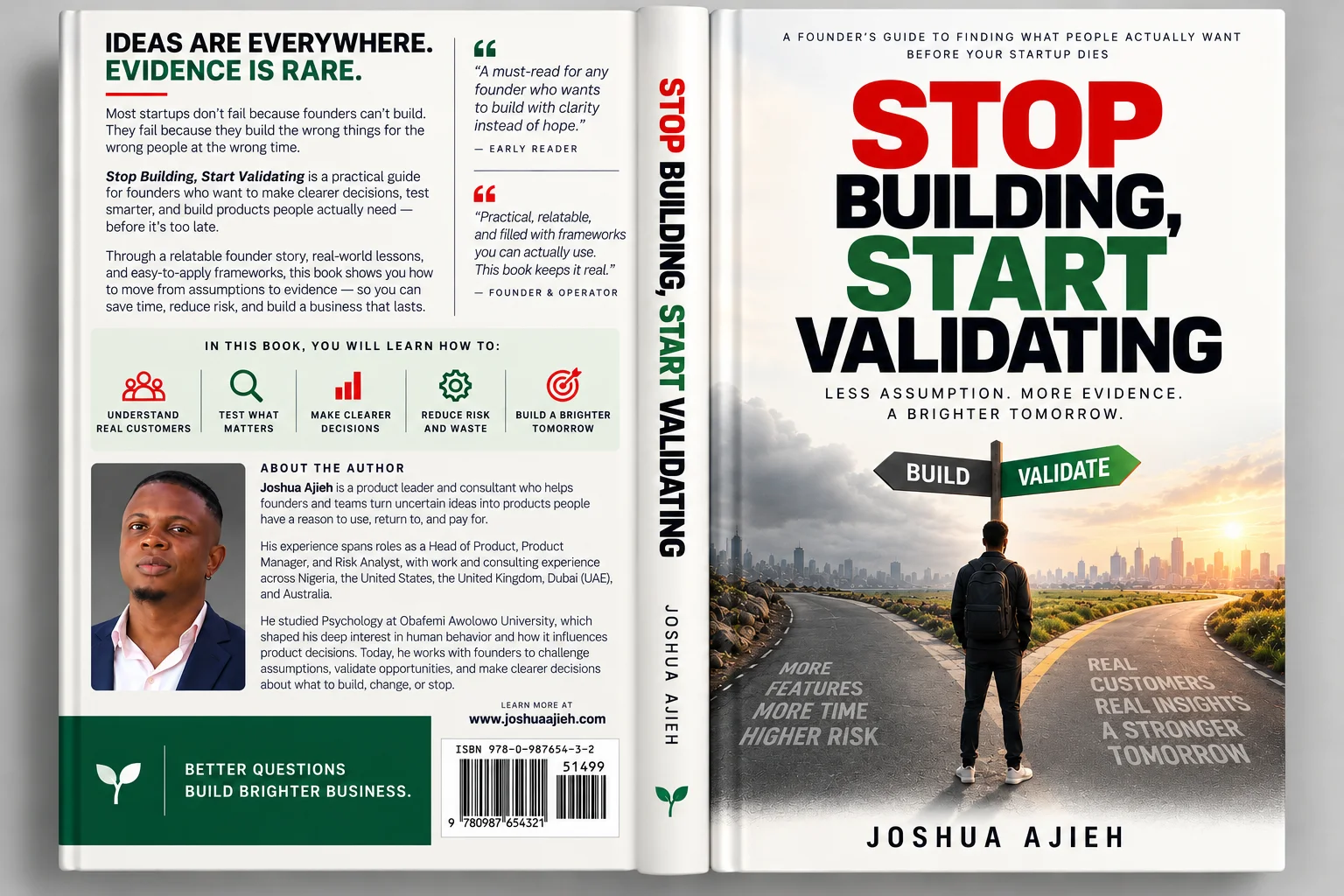 Front cover of Stop Building, Start Validating by Joshua Ajieh